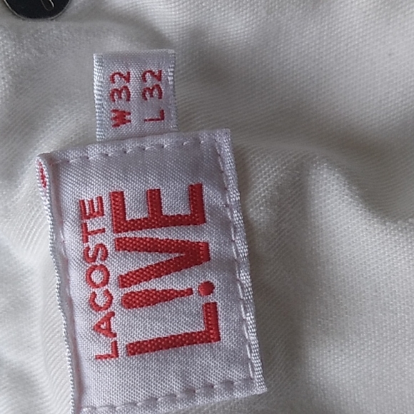 Lacoste Live! slim fit white jeans with button fly - Picture 5 of 7